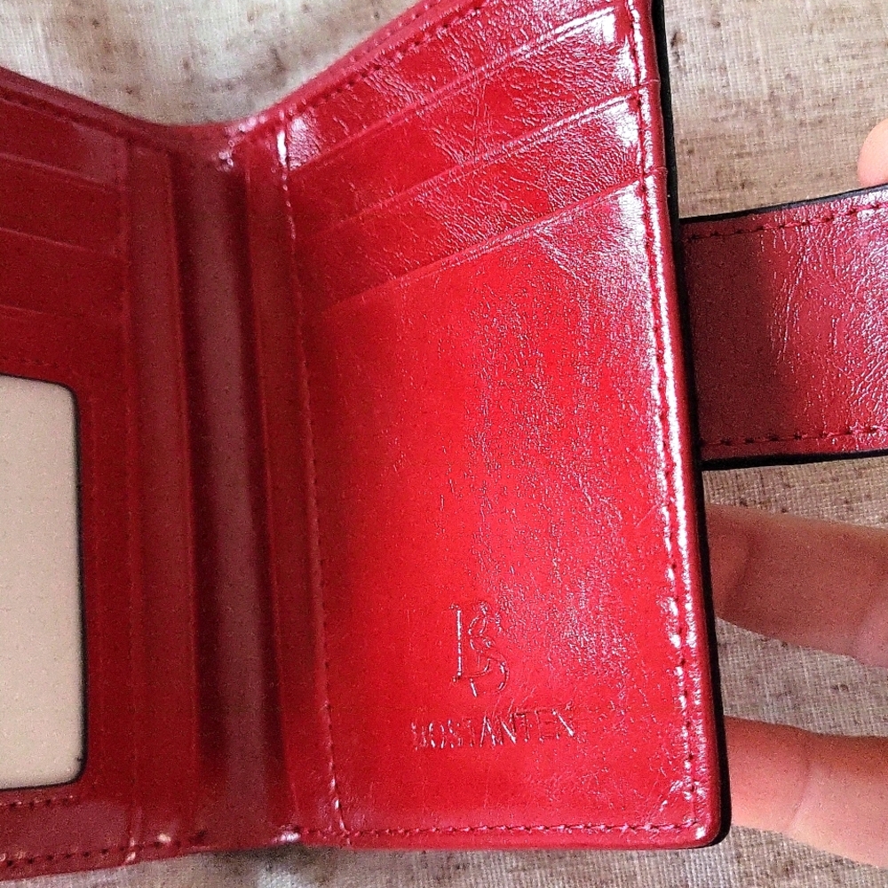 Bostanten elegant Red Leather Wallet - Picture 5 of 8